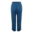 thumbnail image 5 of Women's Fashion Casual Color Elastic Waist Cotton and Linen Casual Pants, 5 of 6