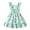 Mint Green, variant on Girls Mint Green Floral Ruffle Dress Square Neck A-Line Sleeveless Sundress Summer Casual Party Wear,Size 5-6 T