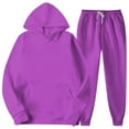 thumbnail image 2 of LISTHA Men's Tracksuits Casual Sweatsuits 2 Piece Tracksuit Autumn Jogger Outfits Long Sleeve Hoodie and Sweatpant Set Purple L, 2 of 6