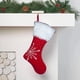 thumbnail image 4 of Calcetín navideño de punto con diseños de Papá Noel y muñeco de nieve | Bolsa de regalo navideña de terciopelo para colgar en el árbol, 4 of 8