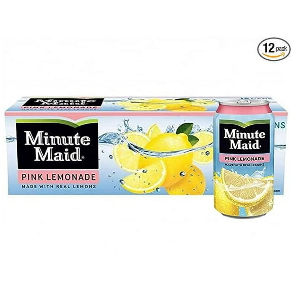 Minute Maid Pink Lemonade Cans, 12 Ounces Bundled by Louisiana Pantry (12 Pack)