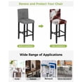 thumbnail image 3 of Marble Red Bar Stool Covers Set of 2, Modern Abstract Gold White Brick Stone Motif Stretch Washable Bar Chair Covers with Backs, Removable Pub Counter Height Chair Cover for Kitchen Dining Room Cafe, 3 of 7
