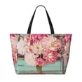 thumbnail image 2 of Easygdp Vintage Typewriter Floral Bolsa de Viaje de Playa de Gran Capacidad, Bolsa Tote Perfecta para la Playa, Escapadas de Fin de Semana y Viajes, 2 of 7