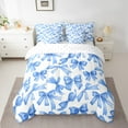 thumbnail image 2 of Erosebridal Cute Bowknot Bedding Queen Size,Blue White Bedding Sets Queen Size,Room Decorative,Reversible,Super Cozy,7pcs, 2 of 5