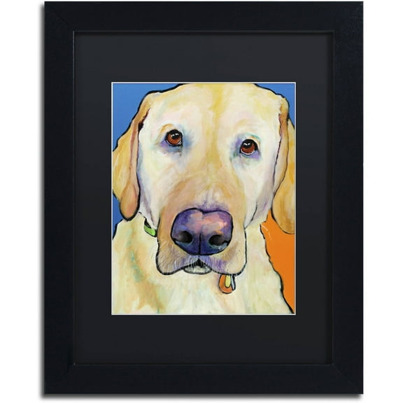 Trademark Fine Art "Spenser" Canvas Art by Pat Saunders-White, Black Matte, Black Frame