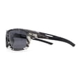 thumbnail image 3 of Mens Xloop Digital Camo Print Rectangle Wrap Sport Sunglasses Grey - Black, 3 of 4