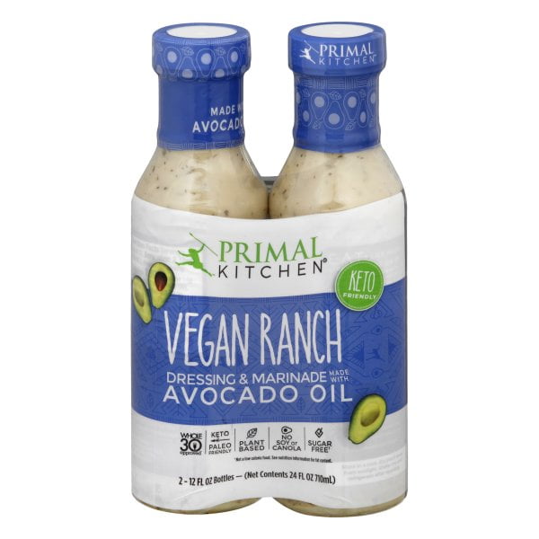 Primal Kitchen Vegan Ranch Dressing Marinade With Avocado Oil Net 24 Fl Oz 2pk Walmart Com Walmart Com