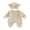 Beige, variant on RUINIXCW Newborn Baby Girl Hospital Coming Home Outfit Infant Baby Girl Spring Fall Winter Clothes Heart Romper Ruffled Trim Jumpsuit Hat 2 Pcs Set