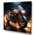 thumbnail image 2 of Designart "Furious Velocity On Two Wheels II" Motorcycle Canvas Wall Art, 2 of 7