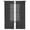 Black, variant on Brown Farmhouse Semi Sheer Curtains 45 Inch Length 2 Panels Set, Vintage Country Monochrome Textured Sheer Kitchen Curtain Privacy Voile Window Curtain for Living Room Bedroom Rod Pocket Drapes