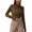 Coffee Color, variant on Long Sleeve Underneath Base Layer Shirt Women'S Autumn and Winter New Brushed Round Neck Grey S