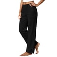 thumbnail image 6 of Pants for Women Plus Size Elastic High Waist Drawstring Fitness Sports Work Cargo pants, 6 of 7