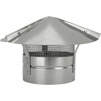 Cone Top Chimney Cap with Screen (9 Inch), Silver