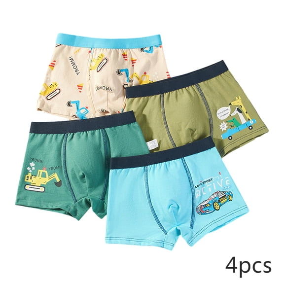 CBFMeerr Kids Toddler Boys 4-Pack Soft Boxer Panties for 2-12T Baby Cotton Briefs Underwear Comfortable Four Corners Shorts