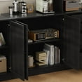 thumbnail image 5 of RichYa 31.5W Kitchen Sideboard Buffet Cabinet,Farmhouse Double-Door Storage Coffee Bar for Dining Room,Black, 5 of 6