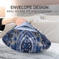 thumbnail image 4 of Satin Pillowcase Home Luxury Envelope Pillowcases Soft And Smooth A Blue Paisley Patterns, 4 of 6