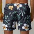 thumbnail image 4 of Axiiglly Beach Shorts for Men Plus Size Summer Shorts Casual Floral Printed Board Shorts Elastic Waist Vacation Swim Trunks Comfy Lightweight Hawaiian Shorts with Pockets, 4 of 5