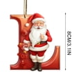 thumbnail image 4 of yulier 26 Initial Letter Santa Claus Christmas Ornaments, Red Personalized Christmas Initial Ornaments Cute Santa Claus Pendant Christmas Tree Hanging Decorations Xmas Gifts for Kids, 4 of 6