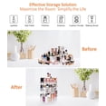 thumbnail image 5 of Organizador de maquillaje, organizador de almacenamiento de cosméticos giratorio de 360 grados, vitrina de maquillaje ajustable, se adapta a joyas, pinceles de maquillaje y lápices labiales, acrílico, 5 of 5