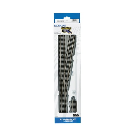 Bachmann Trains HO Scale Nickel Silver Track E-Z Command DCC Turnout