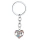 thumbnail image 3 of Llavero con forma de corazón y purpurina para mujer, llavero de coche con diamantes de imitación MAMÁ, 3 of 9