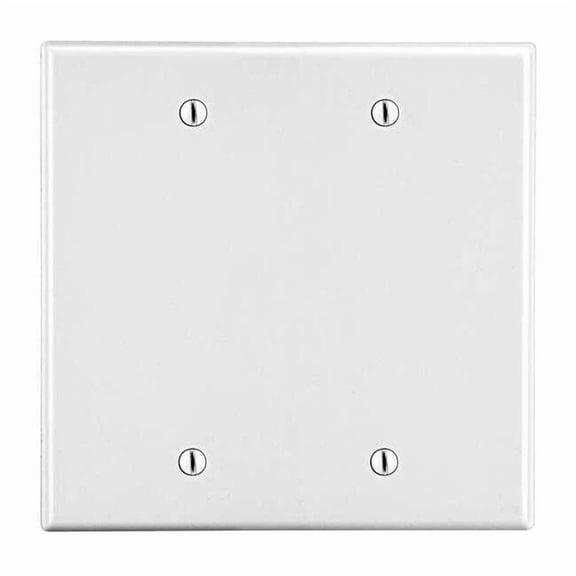 Hubbell Wiring Device-Kellems BlnkBxMntWllPlt,Stnd;Wht,2Gng,Smth Stn P23W