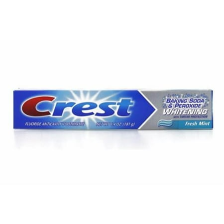 Crest bicarbonate de soude et Peroxyde Dentifrice Fluoride, blanchissants, Menthe fraîche 6,40 oz (Lot de 3)