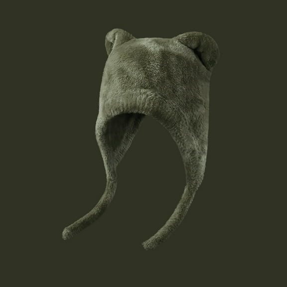 Bear Ear Beanie Cute Warm Knittd Beanies Grunge Goth Y2K Accessories Crochet Hats for Women Winter