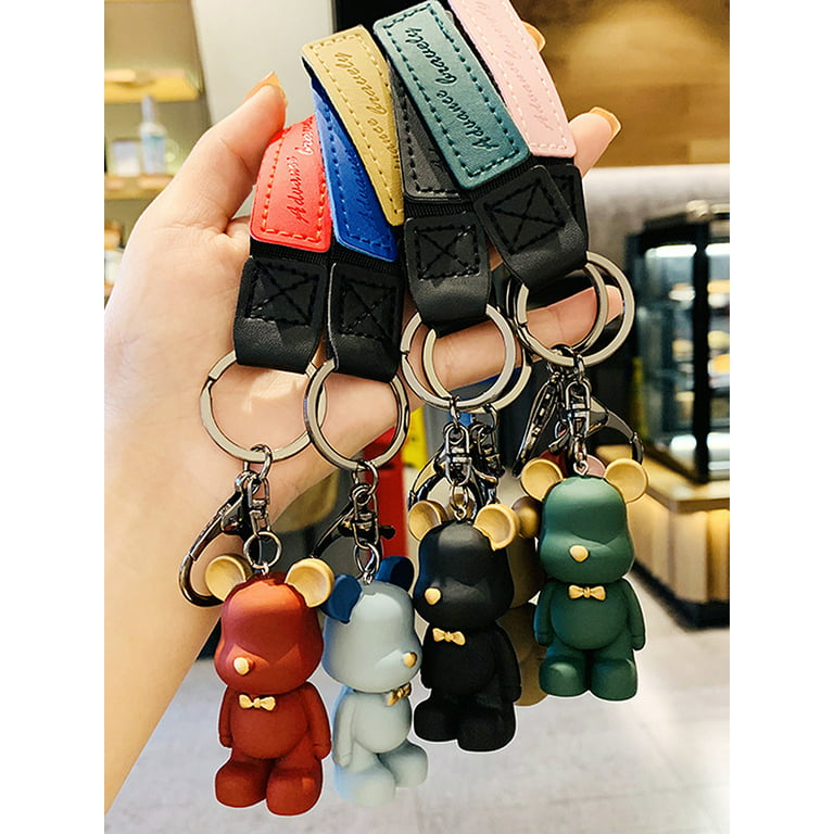 LV Bulldog Keychain Women's Backpack Pendant Black
