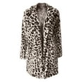 thumbnail image 5 of Felirenzacia Womens Faux Fur Leopard Cardigan Fuzzy Jacket Winter Open Front Fleece Coat Eco Fur Outwear with Pockets, 5 of 5
