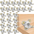 thumbnail image 3 of 24 Pcs Équerre d'Angle Papillon en Alliage, Équerre d'Angle Droit avec Vis de Fixation (Argent), 3 of 8