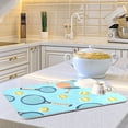 thumbnail image 6 of Tennis Racket Ball on Blue Dish Drying Mats Kitchen Mat Microfiber Counter Absorbent Dish Pad Drainer Rack 18"x24", 6 of 7