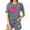 Gray, variant on Hrsba Casual Tops for Women, Baseball Sports Print Crew Neck Short Sleeve Tee Summer Daily Wear Ladies Top