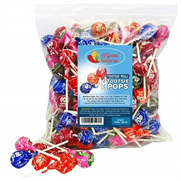 tootsie pops tootsie roll pops assorted flavored lollipops, bulk