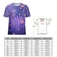thumbnail image 2 of Lavender T-Shirts Casual T-Shirt Short Sleeve Women Trendy Tshirt Beach Custom Tops, 2 of 5