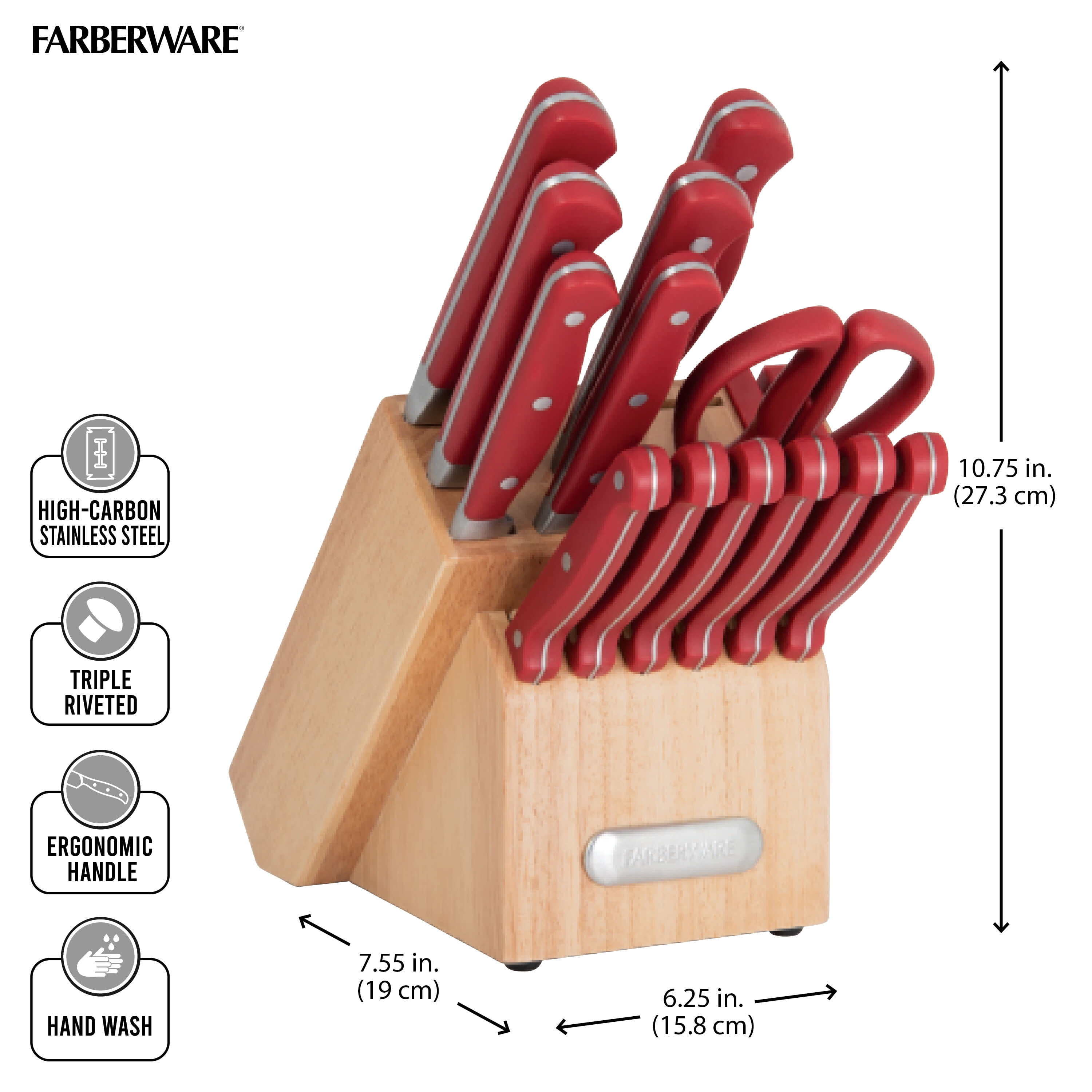 Farberware EdgeKeeper 14 Piece Cutlery and Cutting Mat Set with Block - N/A  - Bed Bath & Beyond - 39576852