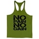 thumbnail image 1 of Camiseta de tirantes con cuello en V para hombre, estilo informal, de poliéster, con estampado de color liso y forma de I para entrenamiento., 1 of 2