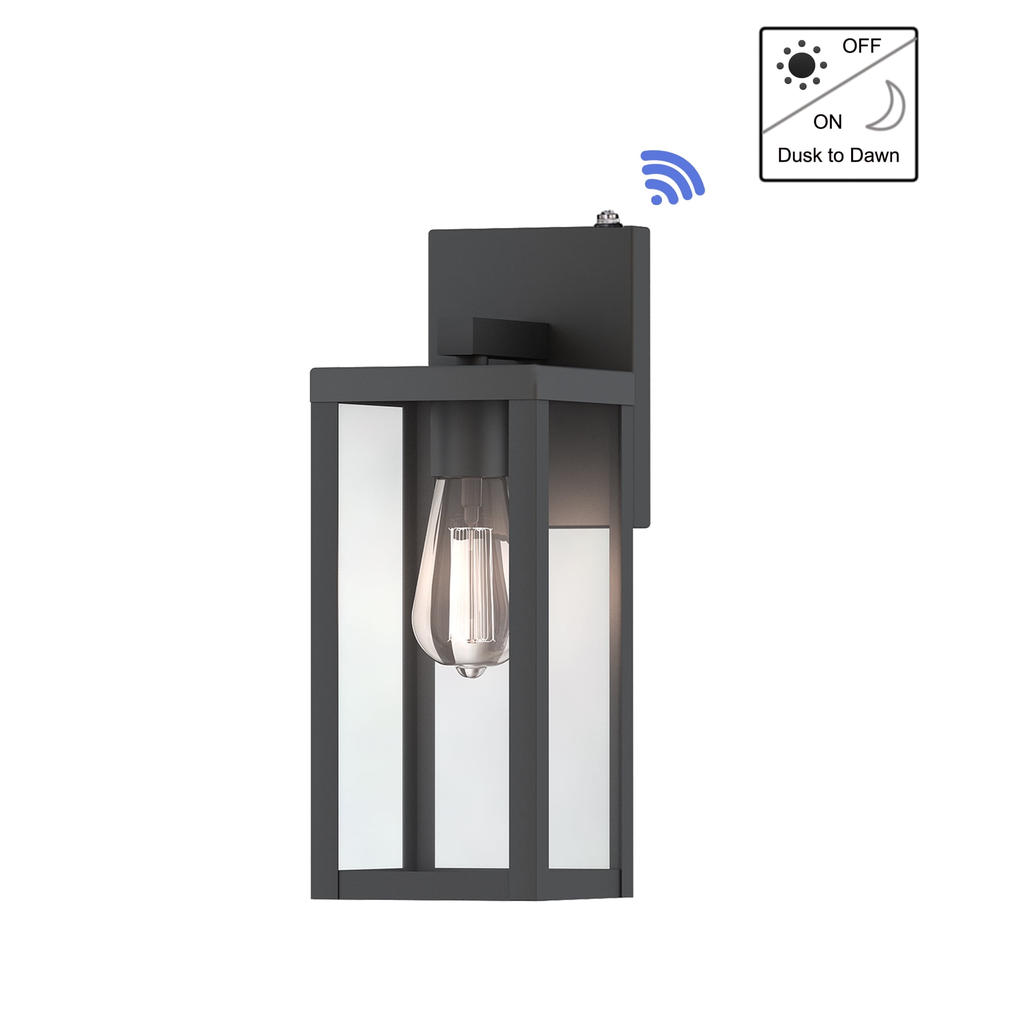 Matte Black Outdoor Light Fixture Wall Mount Dusk to Dawn Outdoor