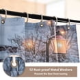 thumbnail image 5 of 4-Piece Bathroom Set with Waterproof Shower Curtain with Non-Slip Bath Mat, U-Shaped Mat & Toilet Lid Cover House and Snowman, 5 of 8