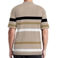 thumbnail image 6 of Fnnxeal Mens Polo Shirts Button Short Sleeve Casual Striped Collared Summer Polo Khaki Shirts for Men Size 2XL, 6 of 7