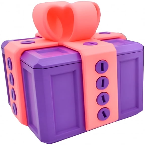 BESTSKY 3D Puzzle Gift Box with Screws,Prank Screw Gift Box,Puzzle Gift Box,Prank Gifts for Friends and Family (Purple and Pink)