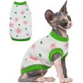 thumbnail image 1 of PUMYPOREITY Vêtements pour Chat Sphynx : Chandail Extensible, Chemise Douce Sans Poils, Pyjama Chandail, Col Roulé pour Cornish Rex, Devon Rex - Vert, G, 1 of 6