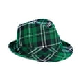 thumbnail image 5 of KQJQS Irish Plaid Green Fedora - St. Patrick's Day Costume Accessories Leprechaun Hat For Men Women And Kids, 5 of 7