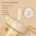 thumbnail image 3 of Evorie Tritan Vaso para sorber con pajita de silicona, botella de agua con pajita a prueba de derrames para niños de 1 a 2 años, 10 oz, asas extraíbles, ideal para la escuela, 3 of 5