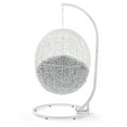 thumbnail image 6 of Swing Lounge Chair, Sunbrella, White Grey Gray, Modern Contemporary Urban Design, Outdoor Patio Balcony Cafe Bistro Garden Furniture Hotel Hospitality, 6 of 8