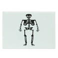 thumbnail image 1 of Bones Cutting Board, Graphic Image of a Single Human Skeleton Anatomy Spooky Halloween Theme, Decorative Tempered Glass Cutting and Serving Board, in 3 Sizes, by Ambesonne, 1 of 2
