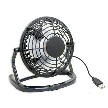 Syba Compact USB Desk Fan USB Powered with On/Off Switch (High Velocity, 5oz Lightweight Design, 360 Degree Up Down Angle Adjustment)