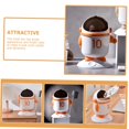 thumbnail image 3 of Trash Can With Brush Trash Can With Lid Orange Household Pp Mini Trash Cans, 3 of 5