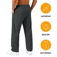thumbnail image 4 of Mens Lightweight Hiking Pants Quick Dry Stretch Joggers for Running Workout Casual, L, 4 of 8