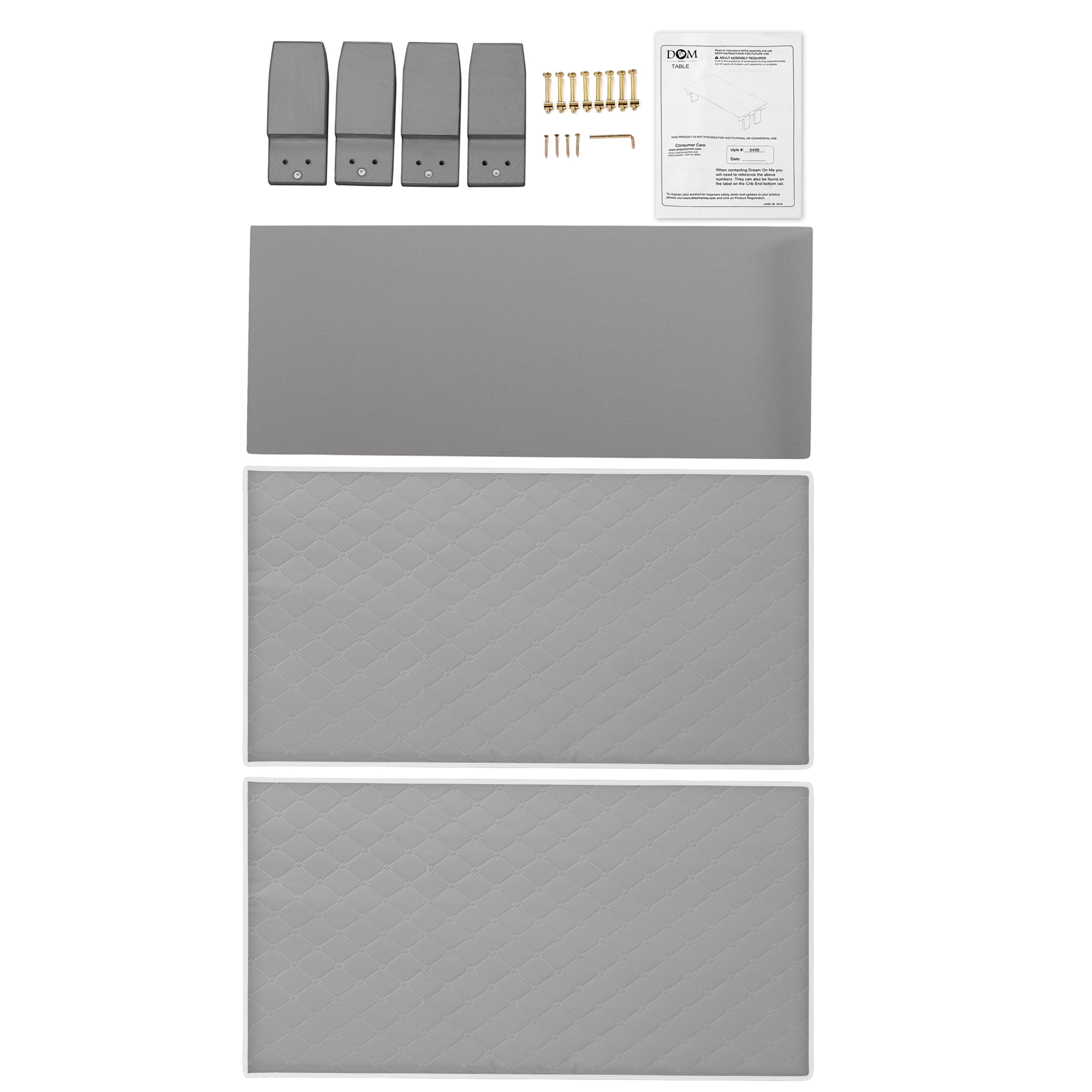 Dream On Me 3 in 1 Toddler Bed Convertible Kit In Storm Grey